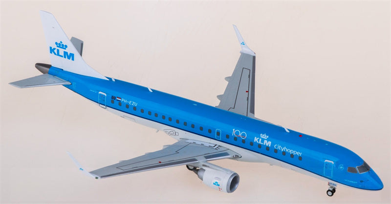 JC Wings KLM for Embraer ERJ-190STD PH-EZU 1:200 Airplane Pre-built  Airliner Model Display