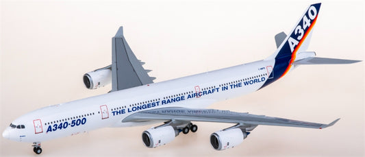 JC Wings Airbus House Color for Airbus A340-500 F-WWTE The Longest Range Aircraft in the World 1:200 Aircraft Pre-built  Airliner Model Display