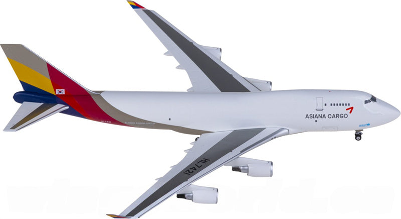 NG Models Asiana Cargo for Boeing 747-400BDSF HL7421 1:400 Airplane Pre-built  Airliner Model Display
