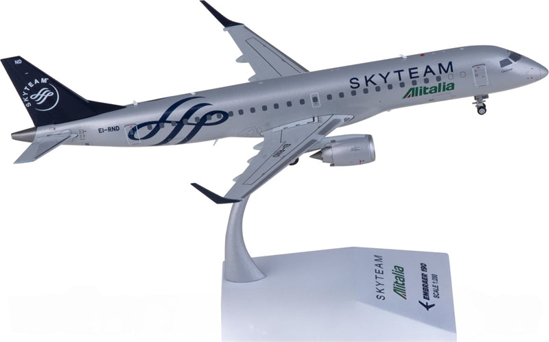 JC Wings Alitalia for Embraer ERJ-190STD EI-RND SkyTeam 1:200 Airplane Pre-built Airliner Model Display