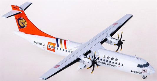 JC Wings TransAsia Airways for ATR-72-500 B-22802 1:200 Airplane Pre-built  Airliner Model Display