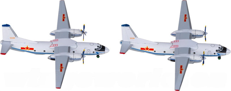 Patriot PLAAF Xian Y-7H China Air Force 53310 and 53311 (twin pack) 1:400 Airplane Pre-built  Airliner Model Display