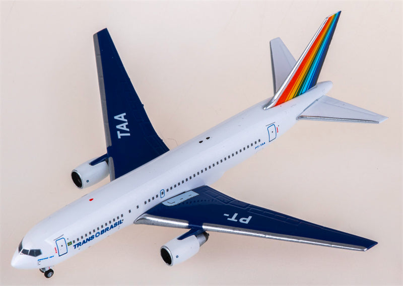 AeroClassics Trans Brazil for Boeing 767-200 PT-TAA 1:400 Airplane Pre-built Airliner Model Display
