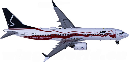 JC Wings LOT for Boeing 737 MAX 8 SP-LVD 1:400 Airplane Pre-built  Airliner Model Display