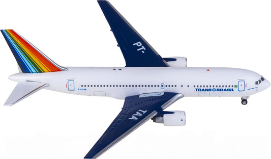 AeroClassics Trans Brazil for Boeing 767-200 PT-TAA 1:400 Airplane Pre-built Airliner Model Display