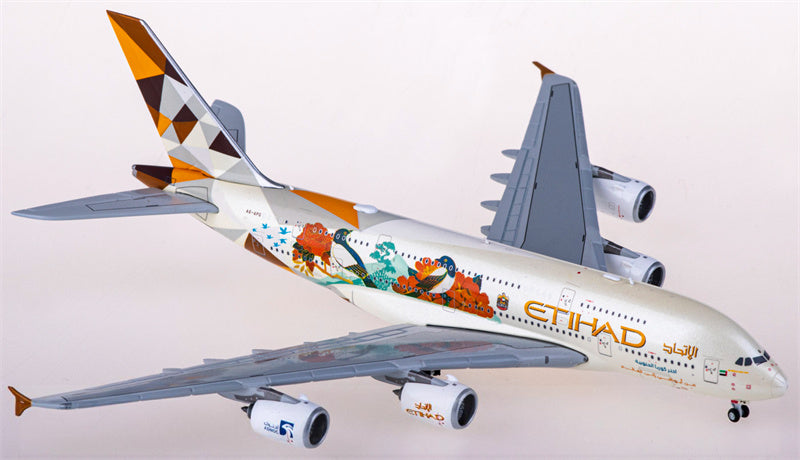 JC Wings Etihad Airways for Airbus A380 A6-APG 1:400 Airplane Pre-built  Airliner Model Display