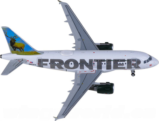 NG Models Frontier Airlines for Airbus A318 N802FR 1:400 Airplane Pre-built  Airliner Model Display