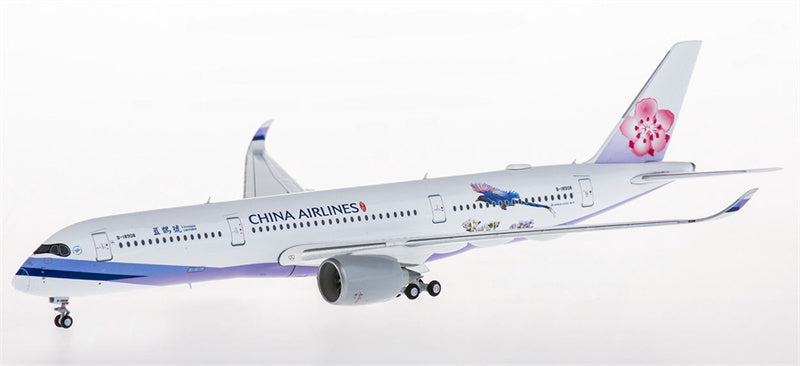 JC Wings China Airlines for Airbus A350-900 B-18908 Urocissa Caerulea 1:400 Airplane Pre-built  Airliner Model Display