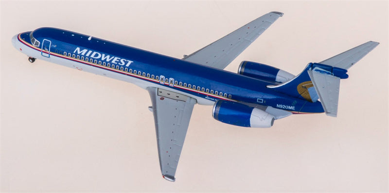Geminijets Midwest Airlines for Boeing 717-200 N920ME 1:400 Airplane Pre-built  Airliner Model Display