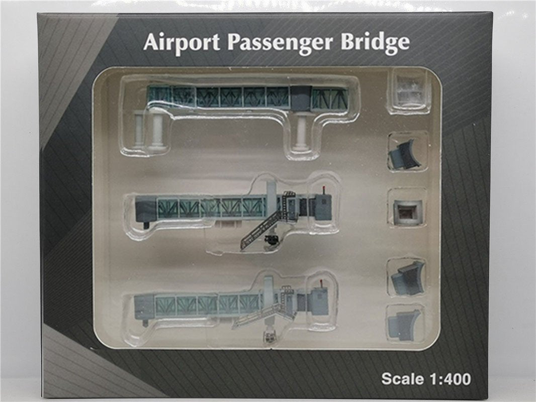 JC WINGS  Air Passenger Bridge Double-aisle  Wide-body Green 1/400 ABS Accessories Scale Model Kits Toy Model