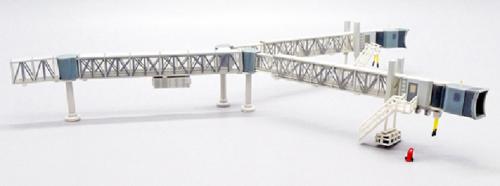 JC Wings Transparent Double channel boarding bridge for B747/A350 1:200 MODEL