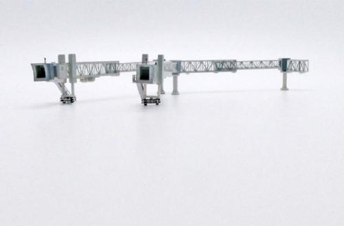 JC Wings Transparent Double channel boarding bridge for B747/A350 1:400 Model